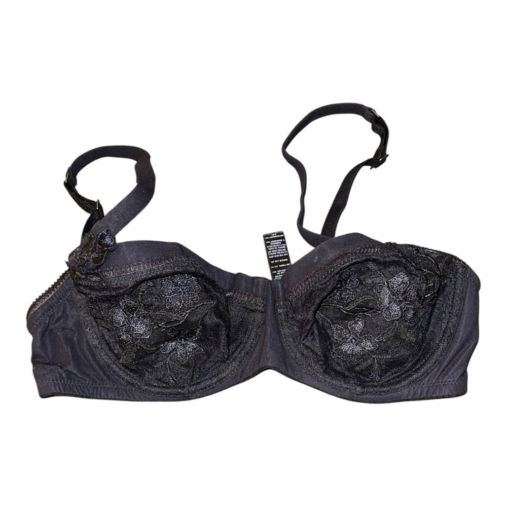 La Perla Dreamcatcher Balconette Bra in Black. Size 34 D. Gently used excellent. - Picture 2 of 4
